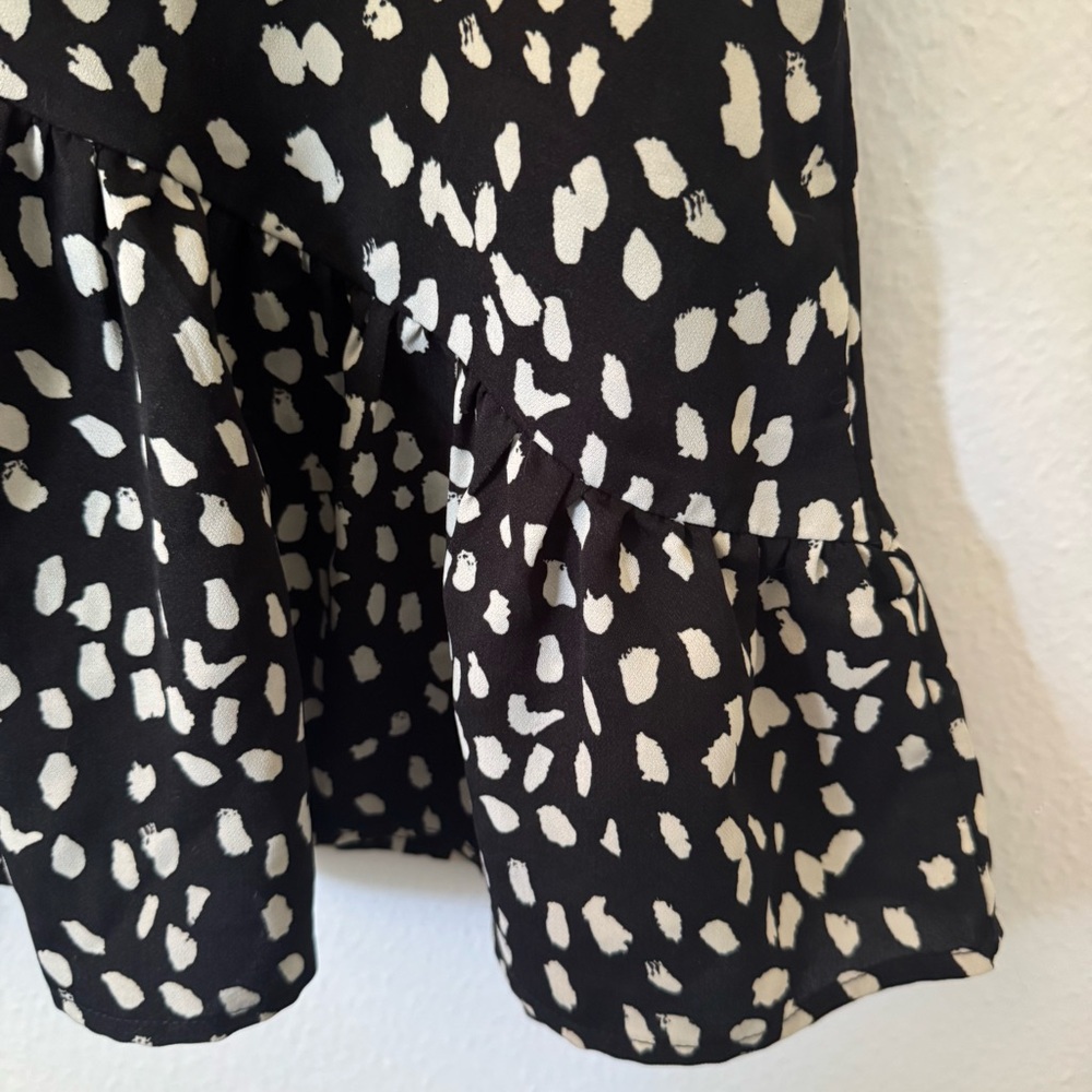 GB Girls XL Black & White Polka Dot Tiered Ruffle Dress $15 - Picture 7 of 7